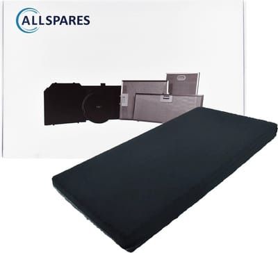 AllSpares Koolstoffilter voor Afzuigkappen geschikt voor Novy Monoblock 563-80070 - 7910055 (390x93x30mm)