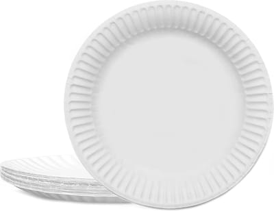 Papieren borden wit 18cm ECO (10 stuks)