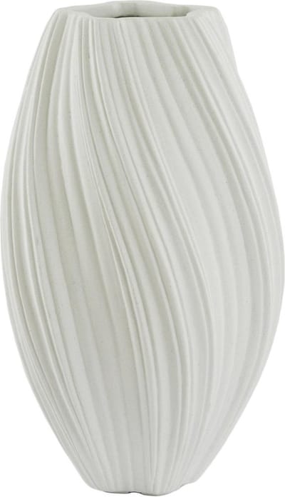 Light & Living Vaas Yatung - Crème - Ø30cm - Steen - Modern - Bloemenvaas - Woondecoratie - Decoratieve vaas voor woonkamer of slaapkamer