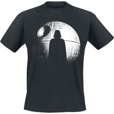 Star Wars - Disney T-shirt - Rogue One - Death Star Silhouette - S tot 5XL - zwart