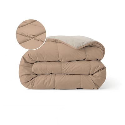 Zelesta Pure Duo Katoen Dekbed - Rozebruin & Betonbruin 140x200cm