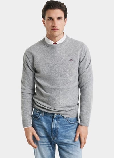 Gant Pullover Grijs SUPERFINE LAMBSWOOL C-NECK 87211/093