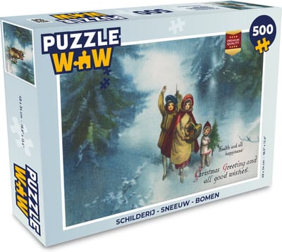 Puzzel Kerstboodschap - Sneeuw - Kerstmis - Legpuzzel - Puzzel 500 stukjes - Kerst - Cadeau - Kerstcadeau voor mannen, vrouwen en kinderen