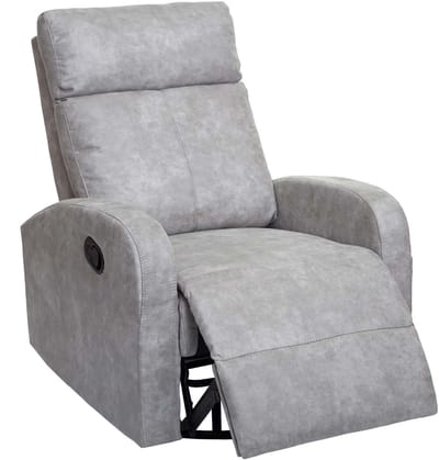 TV-fauteuil MCW-A54 Premium, relaxfauteuil schommelfunctie, draaibaar ~ stof/textiel lichtgrijs
