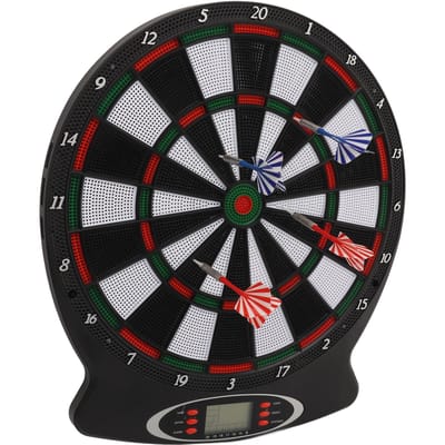 Cible de fléchettes électronique Détection précise Enfants Adultes Set de cible de fléchettes à score automatique Jeu d'intérieur pour la famille