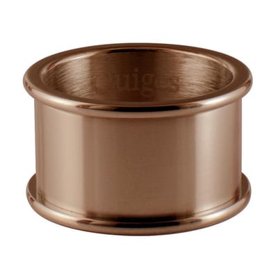 Quiges Stapelring Ring - Basisring  - Dames - RVS roségoudkleurig - Maat 17 - Hoogte 10mm