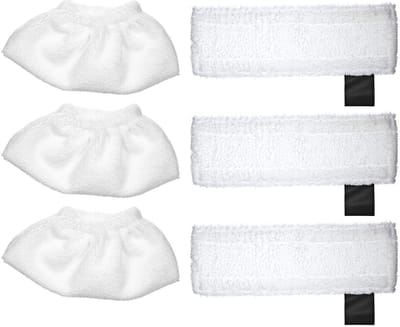 Dailygoods - Set van 6 Vervangende Microvezeldoeken voor Stoomreiniger