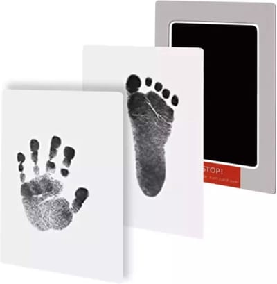 Baby Voetafdruk en Handafdruk Zwart Inktafdruk Voet Hand Afdruk set