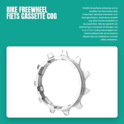 Dailygoods- Fiets Cassette Stalen - 10 Versnellingen - 11T - Racefiets Onderdelen - Fixed Gear - Schokbestendig - Vrijloop