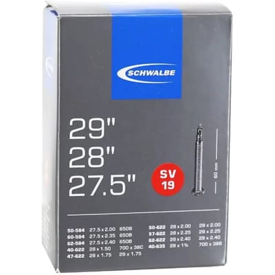 Volledig aluminium binnenband met verwijderbaar ventiel P2R B-c Schwalbe Presta Obus Sv19