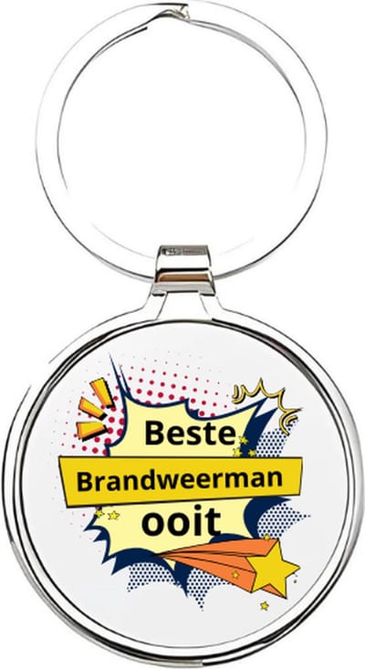 Akyol - de beste brandweerman ooit Sleutelhanger - Brandweer - de beste brandweer - brandweerman - fire fighter - kazerne - brand - hulpdienst - brandwacht - brandweerauto - brandweerhelm - hulp bij ongelukken - brandweerman - 4 x 7,5 CM