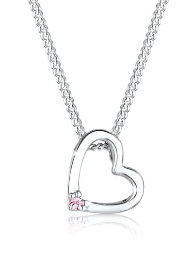 Elli - Halsketting - Dames Hart Hanger met Kristal in 925 Sterling Zilver - Dames