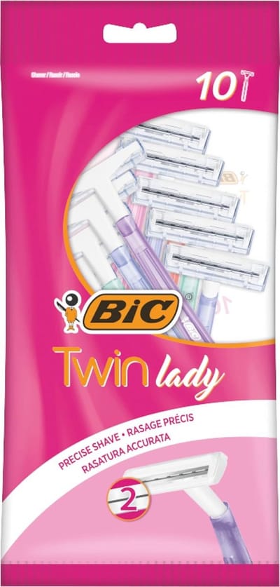 Disposable Vrouwen Scheermesjes, 10 Stuks, 2 Scheermesjes per Stuk, Roestvrij Staal, Nauwkeurig Scheerhoofd