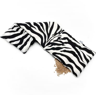 Met Pit XL - Wasbare hoes - Lokaal gemaakt - 65 x 20 - Dierenprint - Pittenzak voor Nek / schouders / lichaam - Zebra print