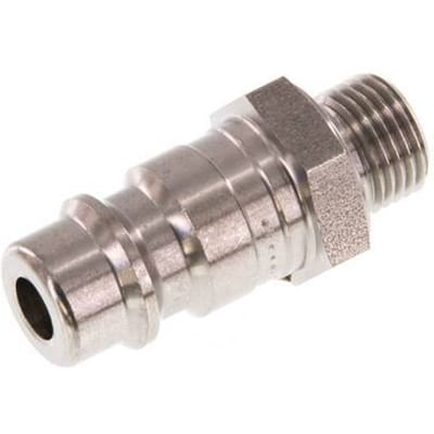 RVS DN 7.2 (Euro) Luchtkoppeling Insteeknippel G 1/8 inch Buitendraad - CLP7-M-S-018