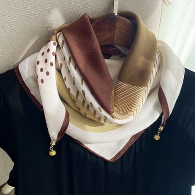 Magnetische sluiting doekjes - 70cm - katoen-linnen halsdoekjes - comfortabele nekwarmer - elegant en veelzijdig te combineren - ook te gebruiken als blouse, sjaal of decoratieve accessoire -Katoenen handdoek - koffie bestellen