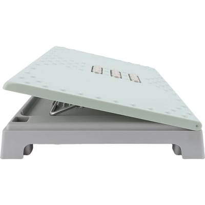 Voetensteun onder bureau in hoogte verstelbaar ergonomisch antislip afneembaar voetenbankje voor vliegtuig kantoor thuis groen