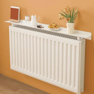 Radiatorplank - Drijvende plank - Ruimte benutten - Montage zonder boren - 15 cm breed - Aluminium