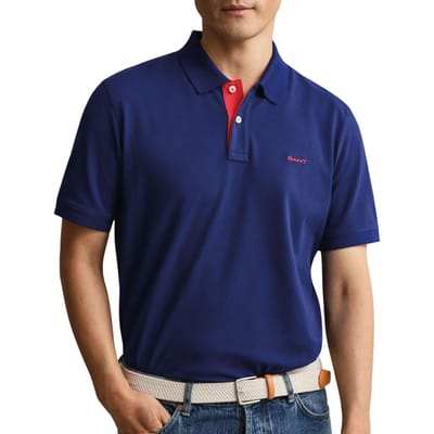 Gant Contrast Piqué Polo Heren - Maat L