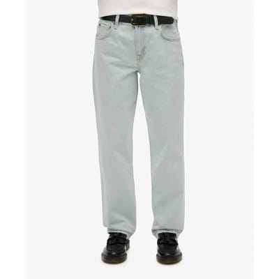 Superdry Mid Rise Straight Leg Jeans Blue Grootte: 30/30
