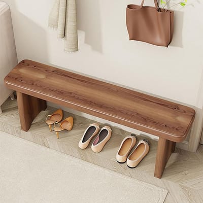 Opbergbank Massief Hout - Entree Bank - Extra Zitplaats - Duurzaam Ontwerp - 60 x 20 x 15 cm - Bruin