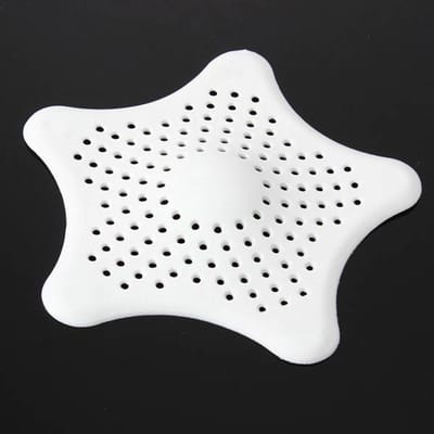 Gootsteen zeef - Afvoerputje - Haarfilter - Haarvanger - Anti haar stop - Putje - Plug - Afvoerplug - Bad / douche / wasbak / wastafel - Drain hair catcher - Siliconen - Wit - Jonyx