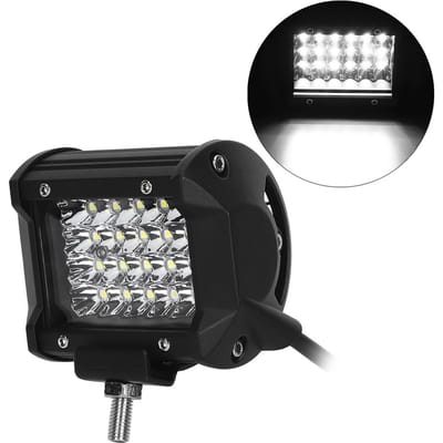 24 LED 4 Rangées 72W LED Lampe de Travail pour Véhicule IP67 Étanche Phare Stroboscopique pour SUV gray