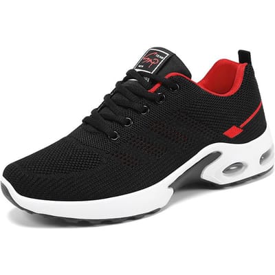 Schoenen Heren Lente Nieuw Ademend Schokabsorptie Casual Hardloopschoenen Luchtkussen Sneaker Heren 44 black