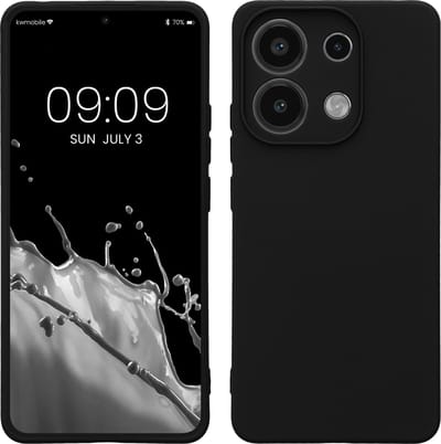 kwmobile telefoonhoesje geschikt voor Xiaomi Redmi Note 13 4G - Hoesje voor smartphone - Precisie camera uitsnede - TPU back cover in zwart