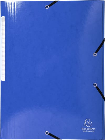 Exacompta 25x IDERAMA® Elastomap 3 kleppen Maxi Capacity 425gm2 A4 - Donkerblauw - 55832E