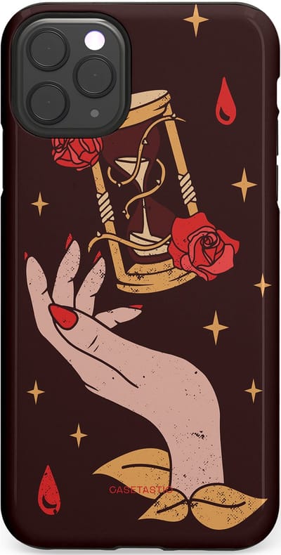 Casetastic Hoesje Geschikt voor Apple iPhone 11 Pro Max - Stijlvolle Beschermende Duo-layer Case - Magische Hand Roos