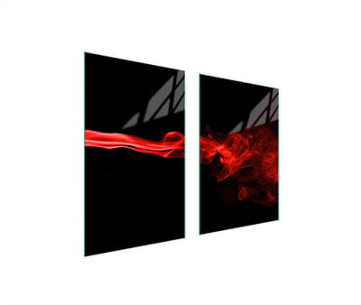 TMK ArtDeko - Keukenbeschermplaat - 65x52 cm - Zwart - Veilig - Glas