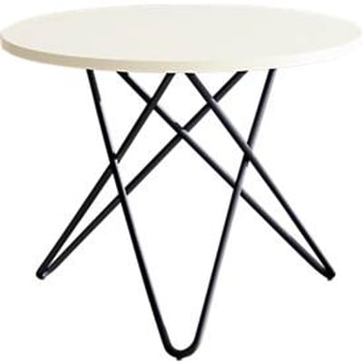 Bijzettafel Alana, Ø 600 x H 450 mm, wit/grafiet