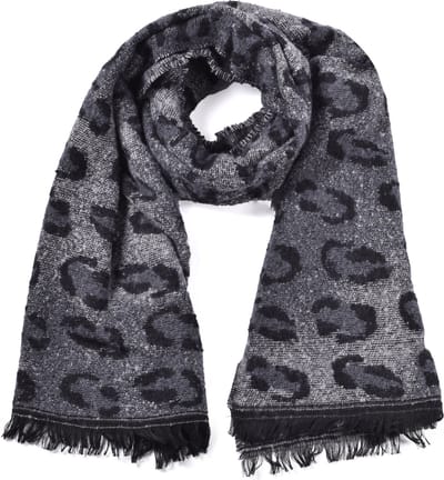 Wintersjaal / dik / leopard / 2 kanten