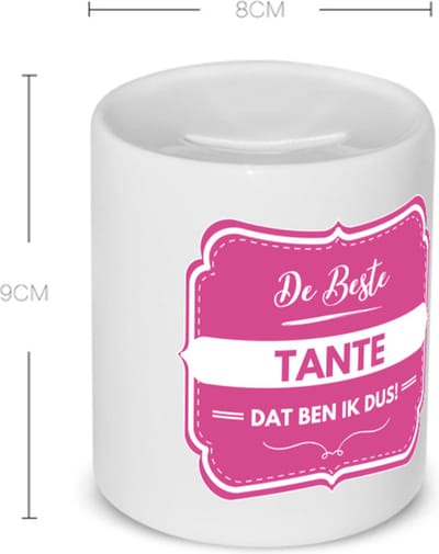 Akyol - de beste tante Spaarpot - Tante - een tante - verjaardagscadeau - verjaardag - cadeau voor tante - cadeau - kado - geschenk - gift - tante artikelen - 350 ML inhoud