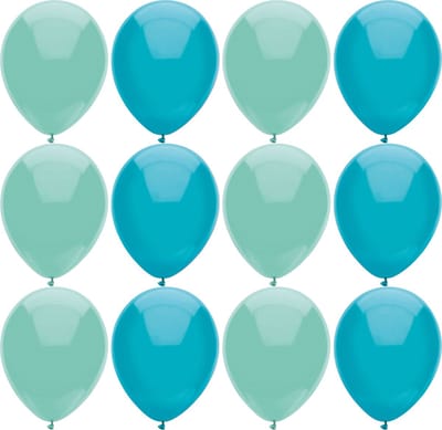 Haza Ballonnen verjaardag/thema feest - 200x stuks - mintgroen/turquoise