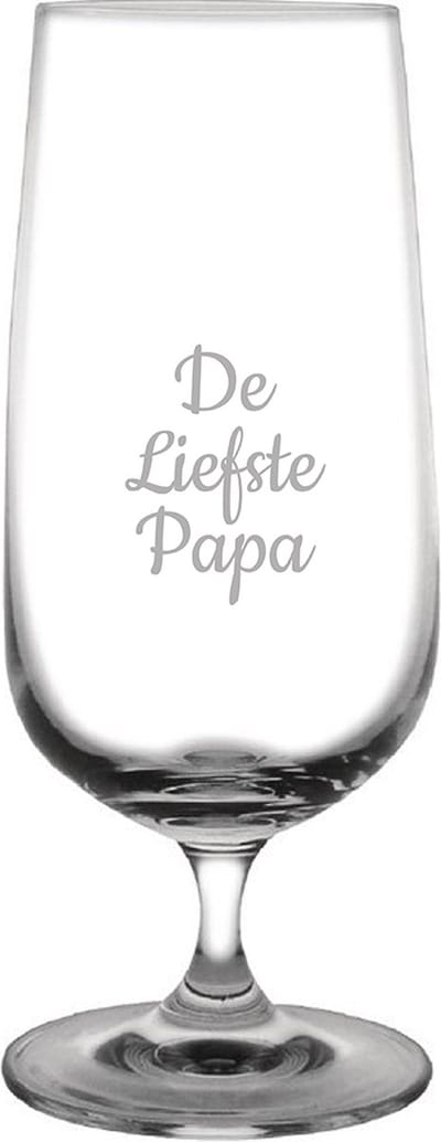 Gegraveerde bierglas op voet 41cl De Liefste Papa