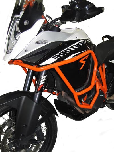 Valbeugel Motor - Motorbescherming Valbeugels - Motorbescherming - 4 Bevestigingspunten - Set Links en Rechts - Oranje