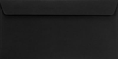 Gladde zwarte enveloppen DL - 110 x 220 mm - 25 stuks - HK zelfklevend met plakstrip - 120 gram - Burano - Netuno