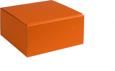 Geschenkdoos ribbelkarton, 20x19x10cm ORANJE (35 stuks)