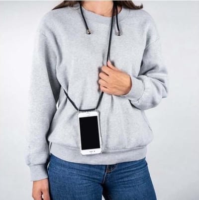 Telefoonhoesje Geschikt voor iPhone 14 Plus met Koord en Stootrand - TPU Backcover Shockproof met Lanyard - Smartphonica geschikt voor iPhone 14 Plus