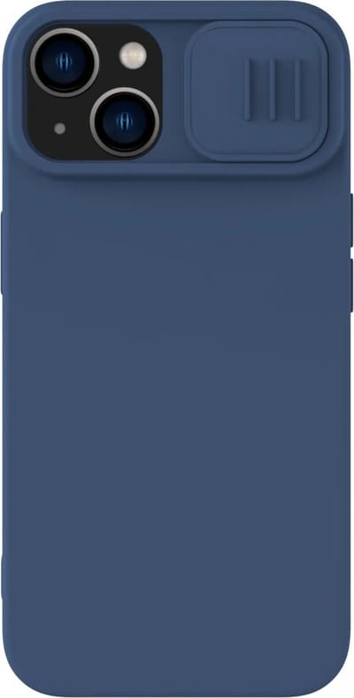 Geschikt voor Nillkin Apple iPhone 15 CamShield Hoesje Siliconen Camera Slider - Blauw