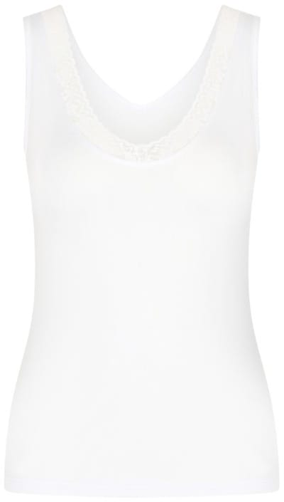 RJ Pure Color Bayonne Dames Singlet Lace Wit M
