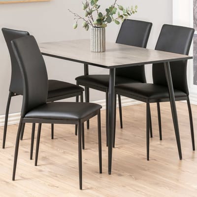 Giga Living Eettafel Willy - Rechthoek Wit - 120x80x75cm
