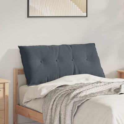 vidaXL - Rugkussen - Donkergrijs - 100 - x - 50 - cm - Corduroy - stof