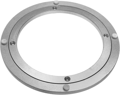 Dailygoody - 200 mm Draaikrans - Draaibare Plaat - Aluminium - Zilver - Stevige Constructie - Geschikt voor 70 Kilogram