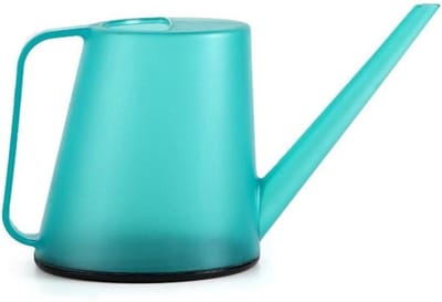 Gieter voor binnen, klein, 1,8 l, met 19 cm lange uitloop voor tuinieren, planten, bloemen, hangplanten, kunststof, complete tuingieter, transparant