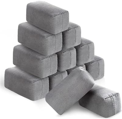 Microvezel Applicator Pads - Detailing Spons - Auto Lak Verzorgen - Minimale Productabsorptie - 12 Stuks - Grijs