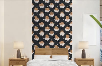 Behang - Fotobehang Patroon - Jongens - Dino - Kinderen - Breedte 120 cm x hoogte 240 cm