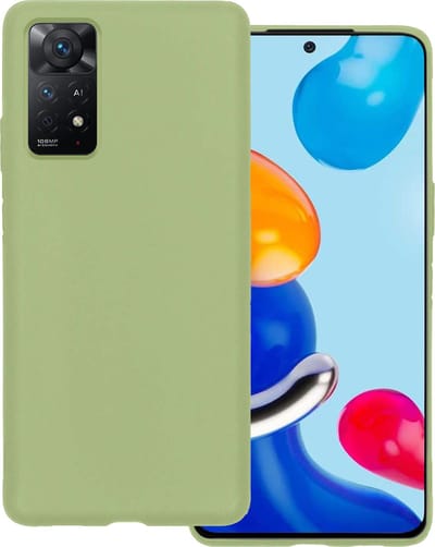 Hoesje Geschikt voor Xiaomi Redmi Note 11 - Sterk & Shockproof - Hoes Cover - Siliconen Case - Groen